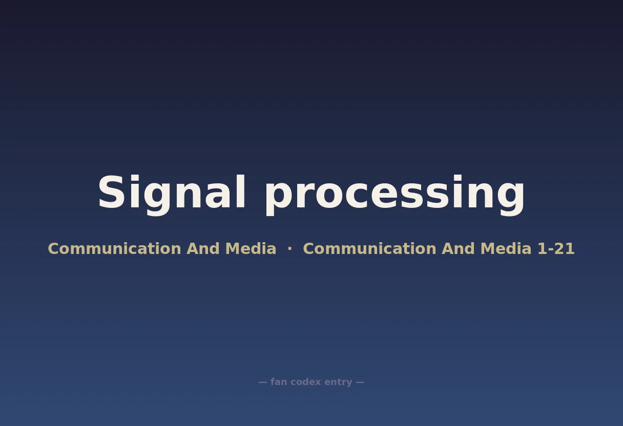 Signal processing