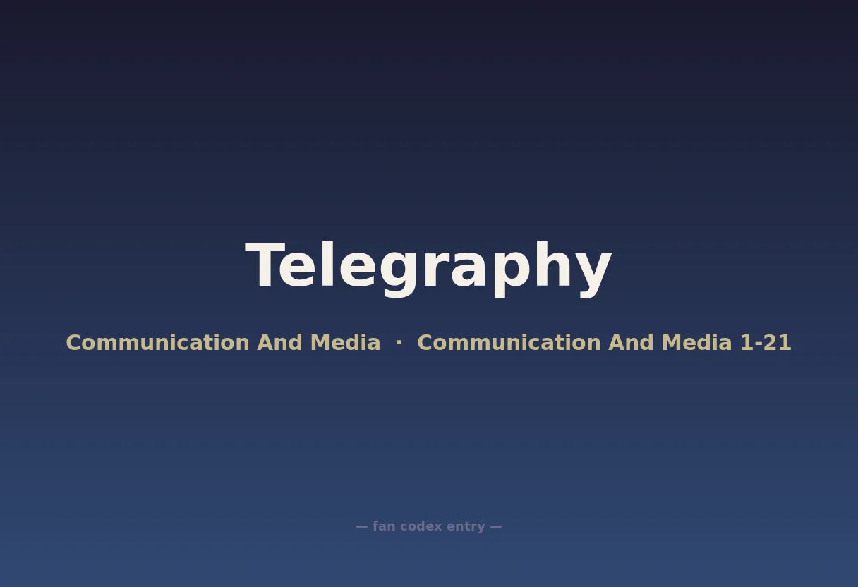 Telegraphy
