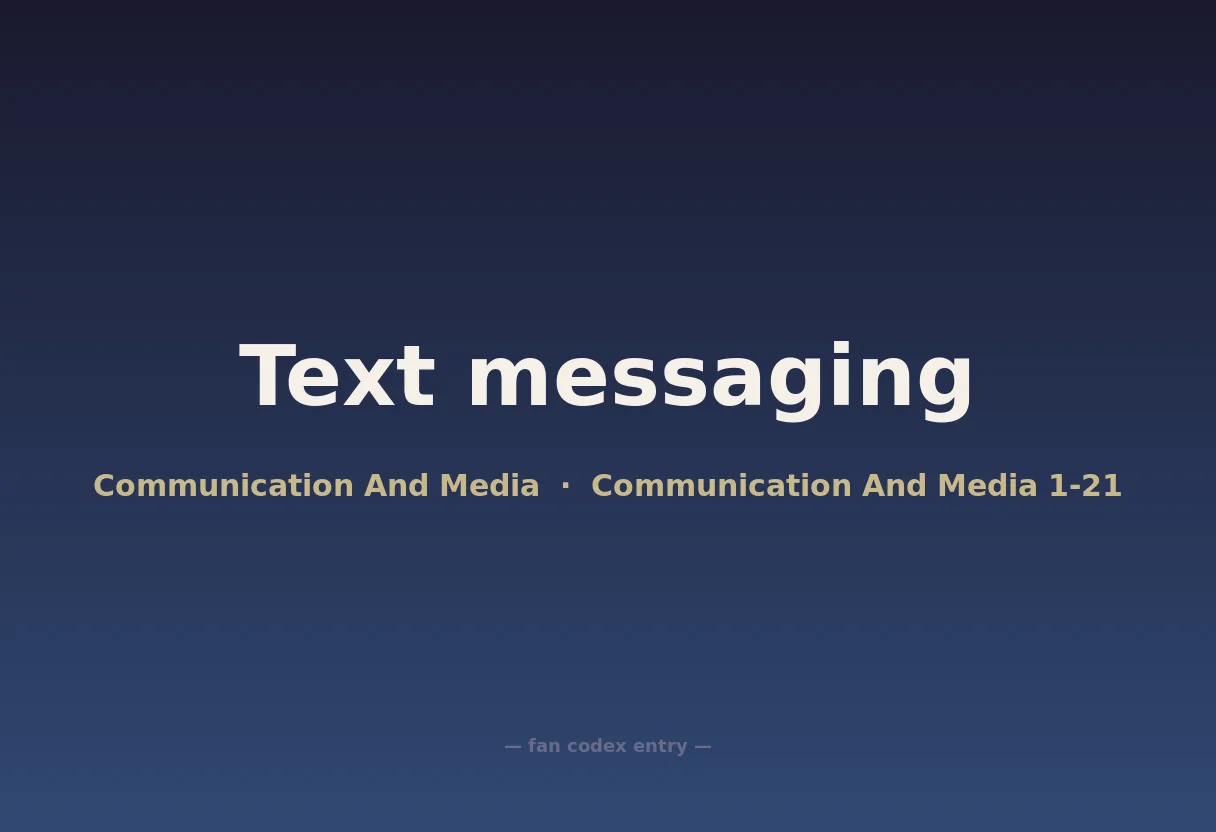 Text messaging