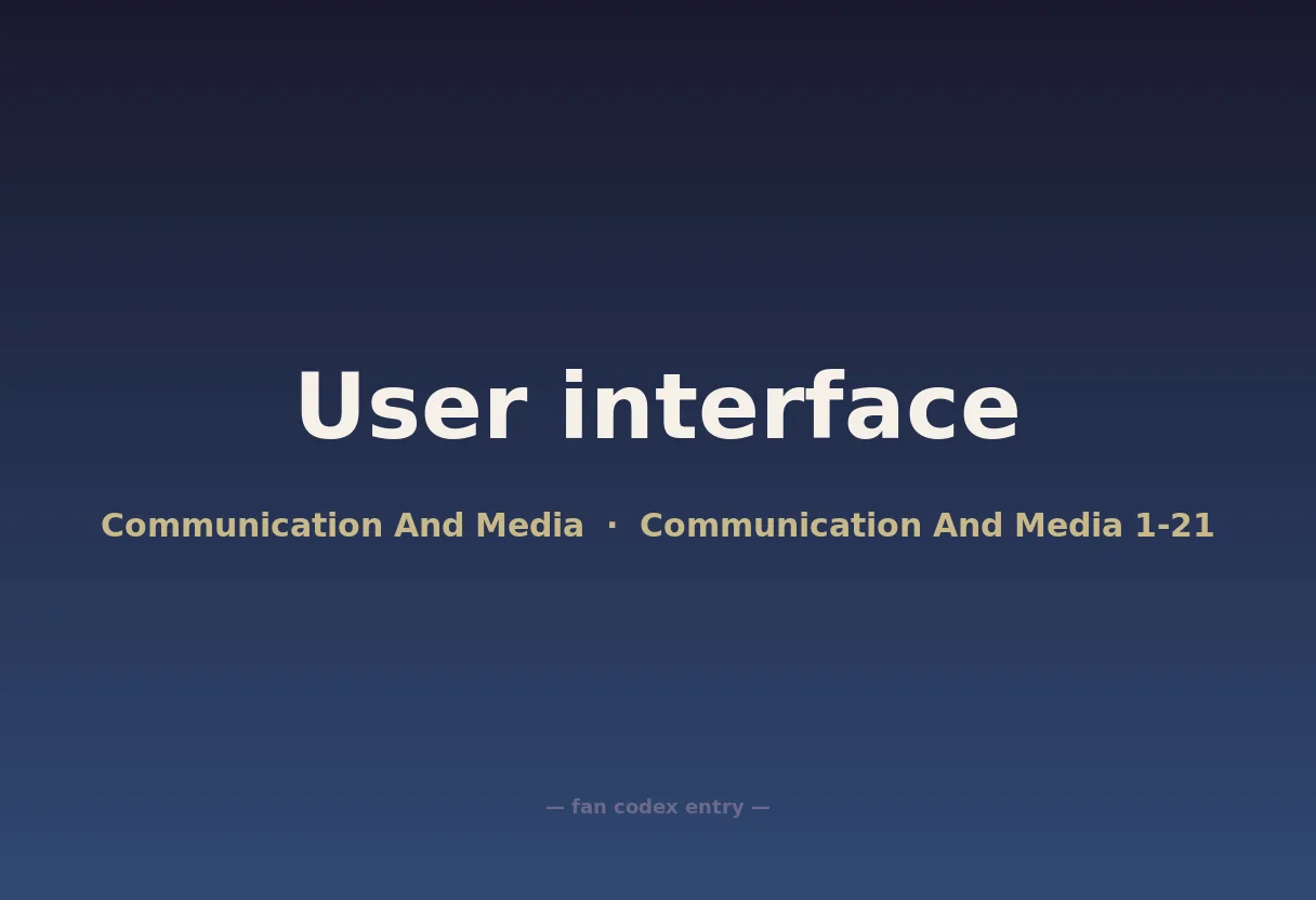 User interface